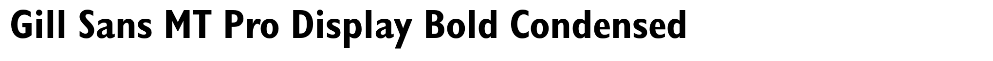 Gill Sans MT Pro Display Bold Condensed image